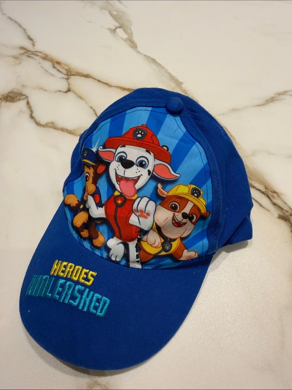 Paw Patrol Blue Kids Cap with Marshall, Chase & Rubble